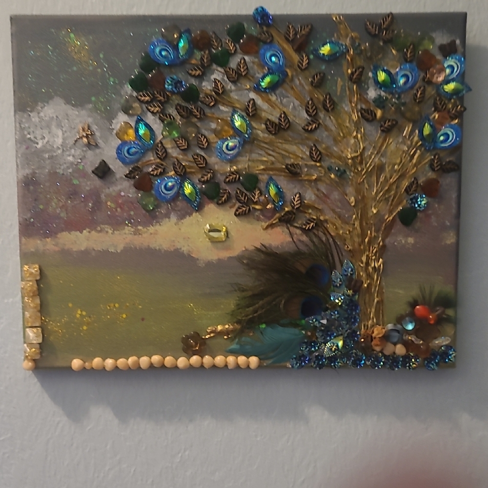 Peacock Tree Art Canvas